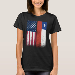 Chile Chilean American Flags Proud USA Chile T-Shirt