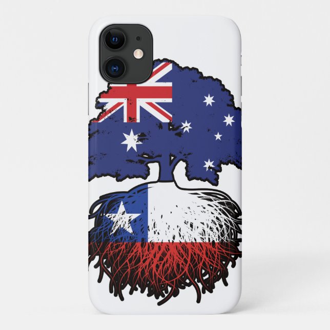 Chile Chilean Australian Australia Tree Roots Flag Case-Mate iPhone Case (Back)