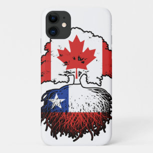 Chile Chilean Canadian Canada Tree Roots Flag iPhone 11 Case