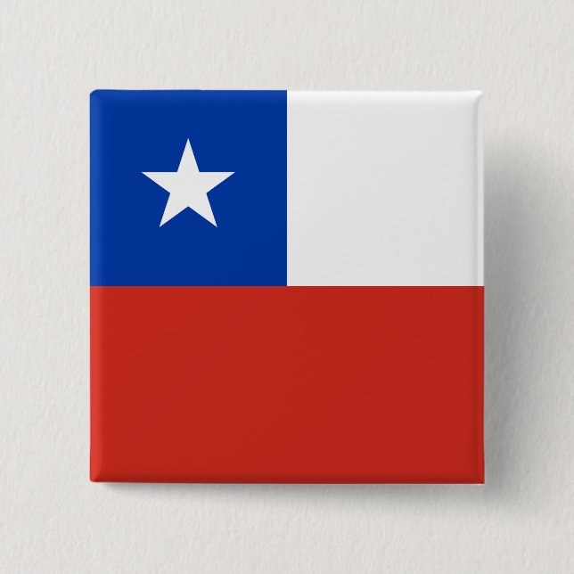 Chile (Chilean) Flag 15 Cm Square Badge (Front)