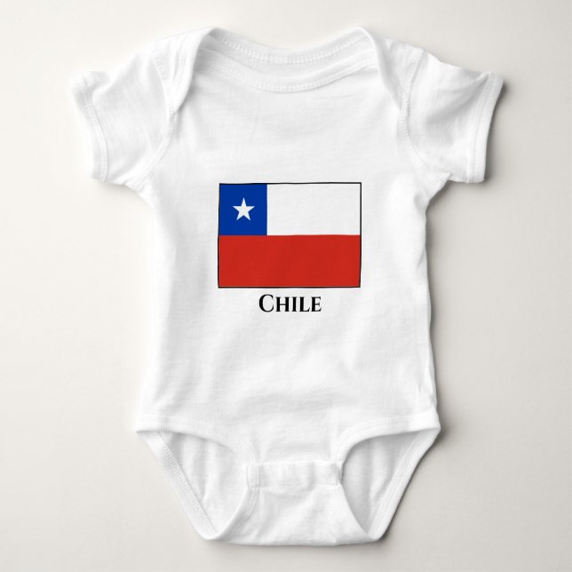Chile (Chilean) Flag Baby Bodysuit (Front)