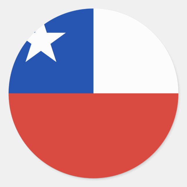 Chile (Chilean) Flag Classic Round Sticker (Front)