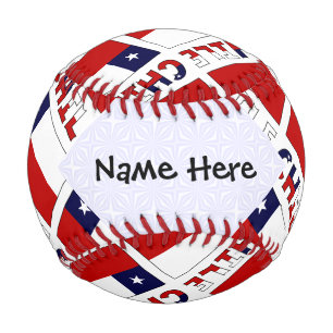 Chile Chilean Flag Tiled Personalised Baseball