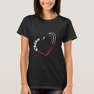 Chile Chilean Roots Chilean Pride Heart Chilean Fl T-Shirt