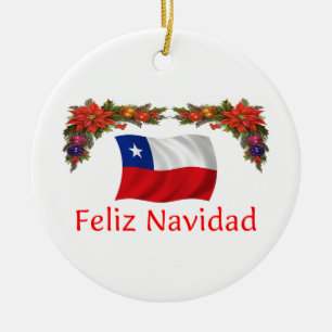 Chile Christmas Ceramic Tree Decoration