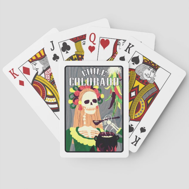 chile colorado (cool scheme) playing cards (Back)