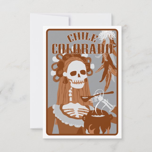 chile colorado : orange burn invitation (Front)