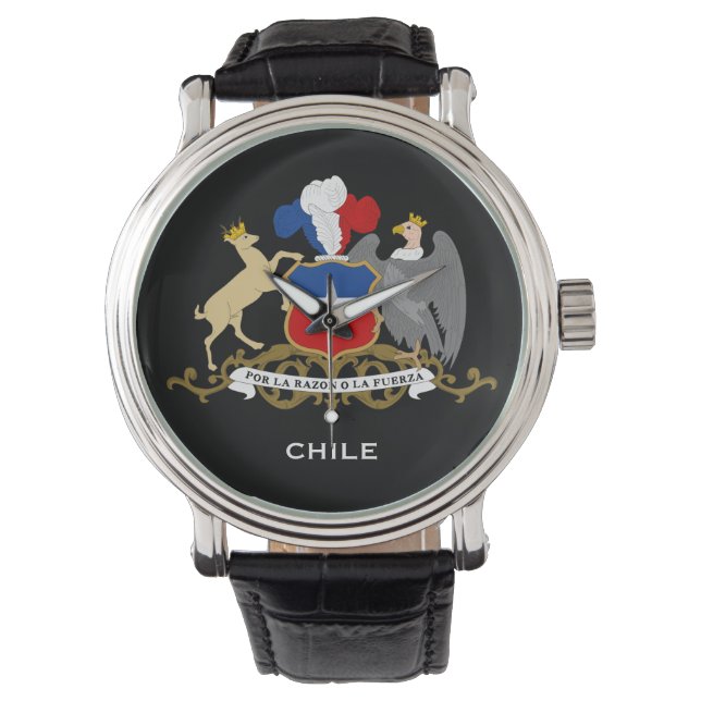 Chile* Custom Watch  Reloj personalizado de Chile (Front)
