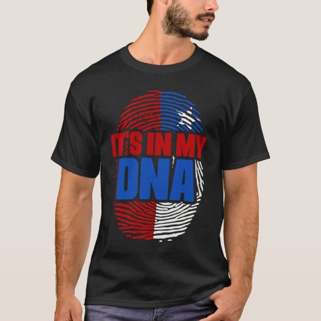 Chile DNA Country Flag Citizenship Hispanic Race C T-Shirt (Front)