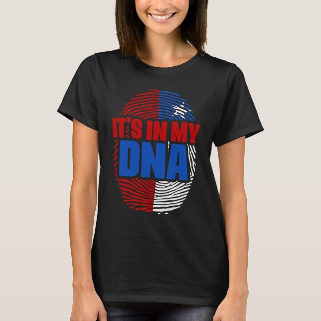 Chile DNA Country Flag Citizenship Hispanic Race C T-Shirt (Front)