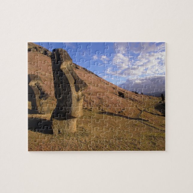 Chile, Easter Island. Hillside with Moai Jigsaw Puzzle (Horizontal)