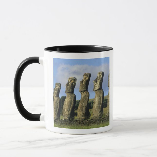 Chile, Easter Island, Rapa Nui, Ahu Akivi Mug (Left)
