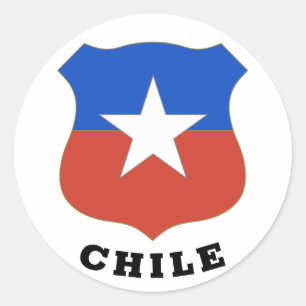 Chile Emblem Classic Round Sticker