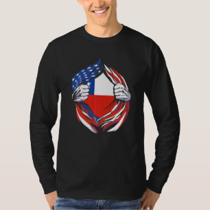 Chile Flag American Proud of My Chilean Heritage T-Shirt