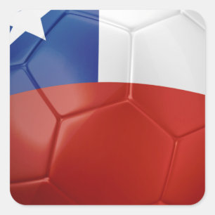Chile Flag Ball Square Sticker