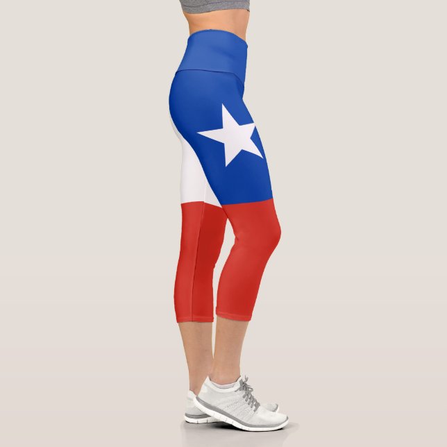 Chile Flag Capri Leggings (Right)