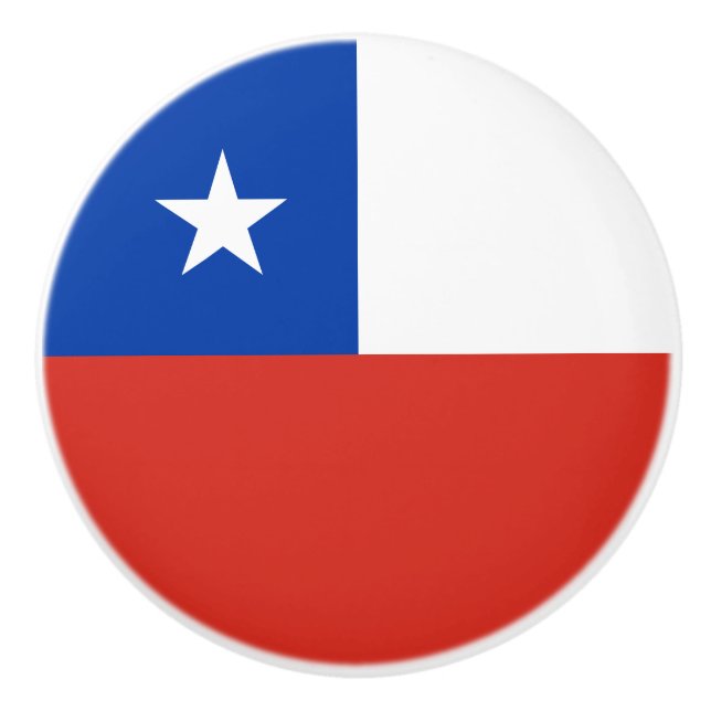 Chile Flag Ceramic Knob (Front)