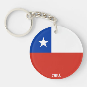 Chile Flag Charming Patriotic Key Ring