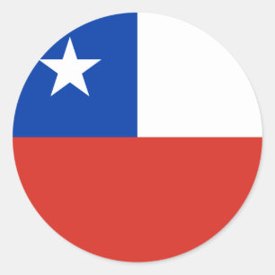 Chile flag classic round sticker
