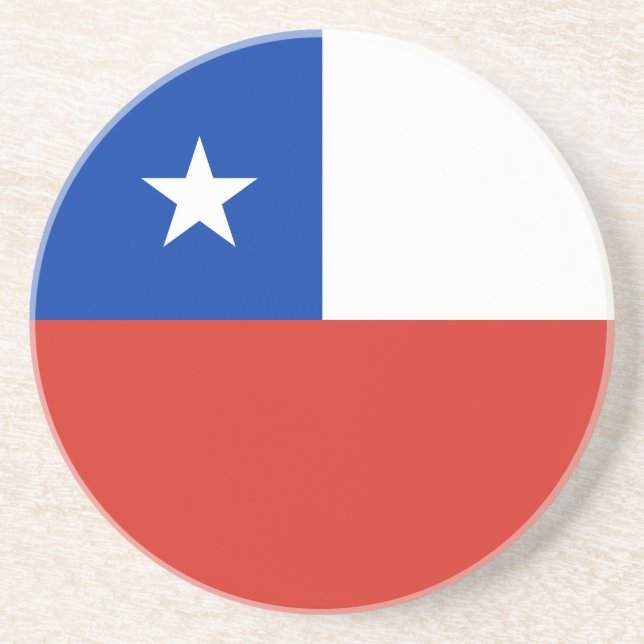 Chile Flag Coaster (Front)