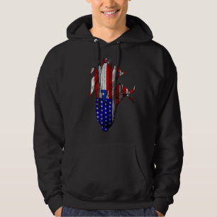 Chile Flag Corn Usa Flag Chilean Pride Retro Vinta Hoodie