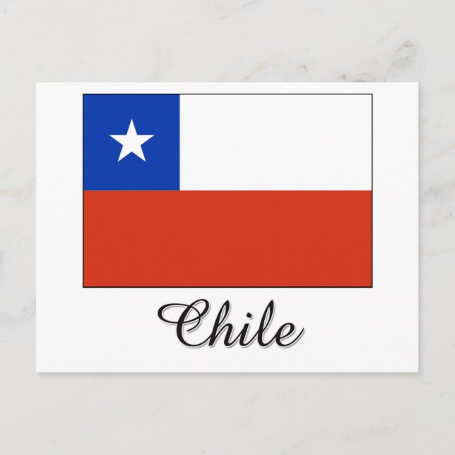 Chile Flag Design Postcard (Front)