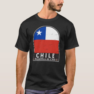 Chile Flag Emblem Distressed Vintage T-Shirt