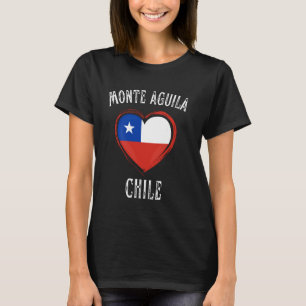 Chile Flag Heart Monte Aguila City T-Shirt