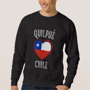 Chile Flag Heart Quilpue City Sweatshirt