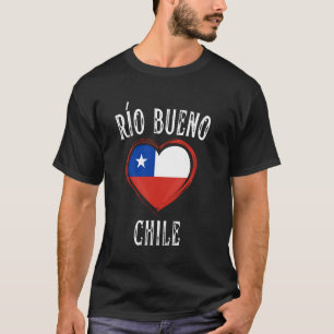 Chile Flag Heart Rio Bueno City T-Shirt
