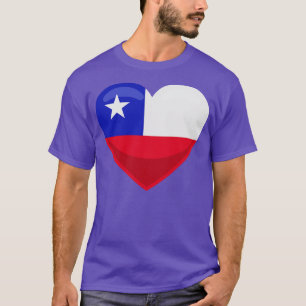 Chile Flag Heart T-Shirt