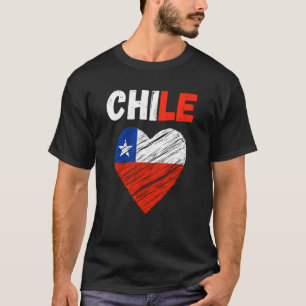 Chile Flag Holiday Chile Heart Chilean Flag T-Shirt