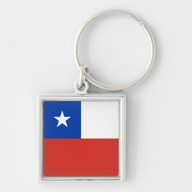 Chile flag key ring (Front)