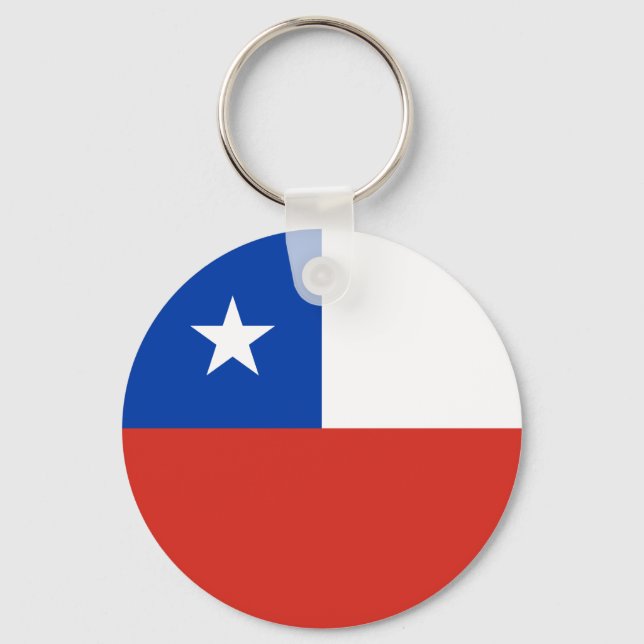 Chile Flag Key Ring (Front)