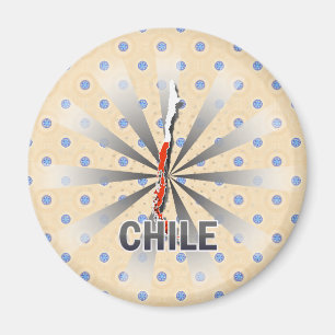 Chile Flag Map 2.0 Magnet