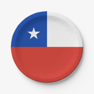 Chile Flag Paper Plate
