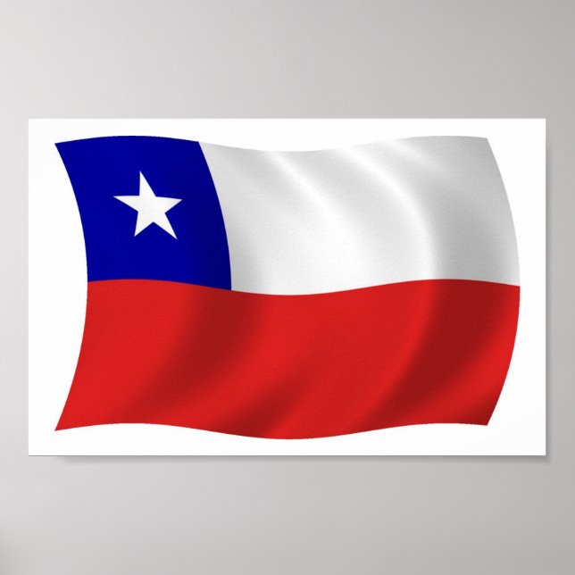 Chile Flag Poster Print (Front)