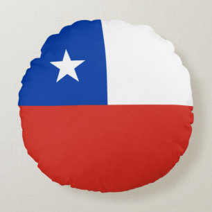 Chile Flag Round Cushion