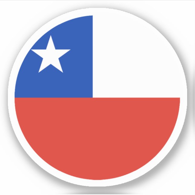 Chile Flag Round Sticker (Front)