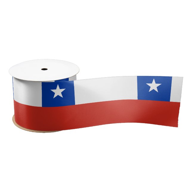 Chile Flag Satin Ribbon (Spool)