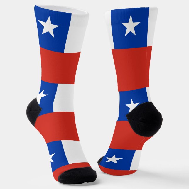 Chile Flag Socks (Angled)