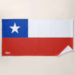 Chile Flag Splendid Patriotic Beach Towel
