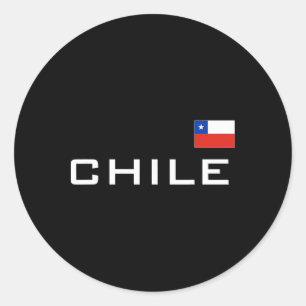 Chile Flag Sports Soccer Footll Athletic Jersey Sa Classic Round Sticker