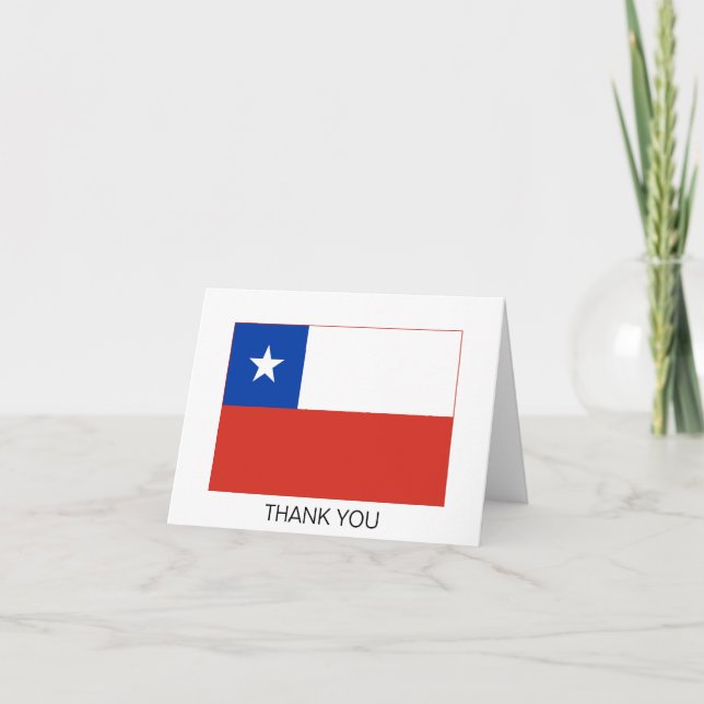 Chile Flag Thank You Card (Front)