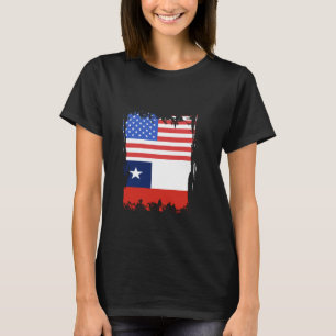 Chile Flag Vintage America USA Chilean Pride Chile T-Shirt
