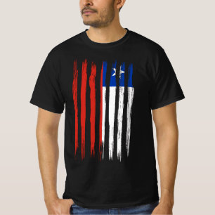 Chile flag with brush paint textured isolated T-Shirt