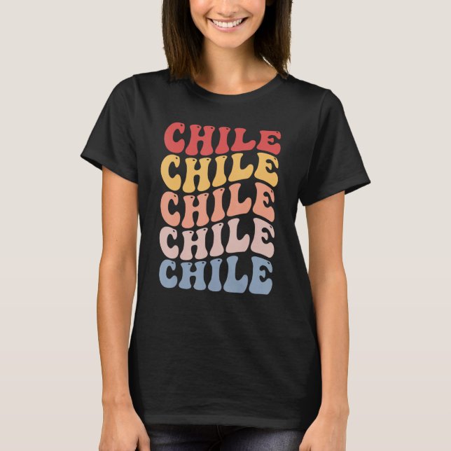 Chile Groovy Retro Chilean T-Shirt (Front)