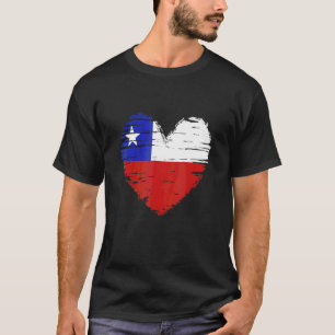 Chile Heart Chilean Flag Chilean Pride T-Shirt