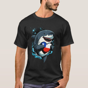 Chile Heart Shark Chilean Roots Chilean Flag Chile T-Shirt