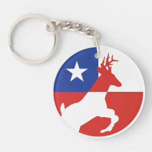 Chile Huemul Chilean National Animal Flag Key Ring